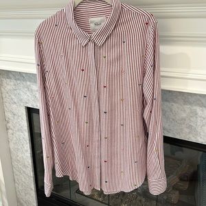 RAILS, Red/white striped shirt.